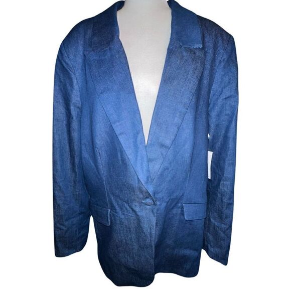 NWTs Good American Denim Blazer Size 6 = 3X - Picture 2 of 9
